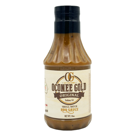 Oconee Gold Original BBQ Sauce in a 16oz bottle